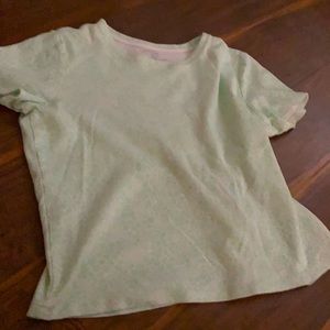 Cute light green flower patterned top.